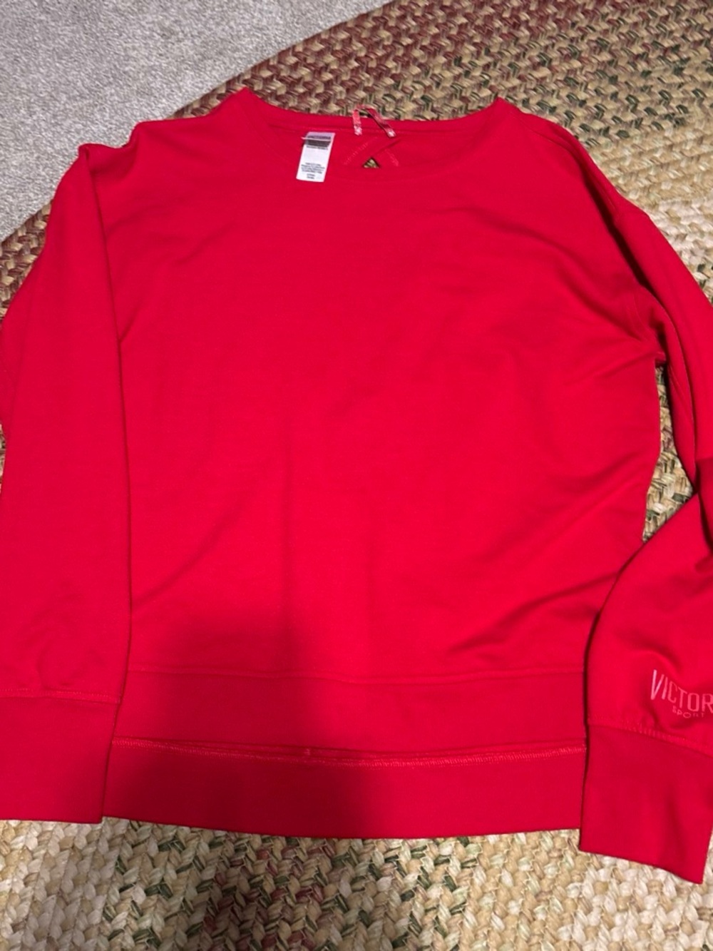 Womens Red Crewneck Sweater Victoria Secret